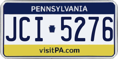 PA license plate JCI5276