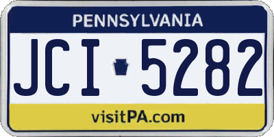 PA license plate JCI5282