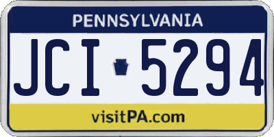 PA license plate JCI5294