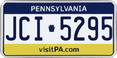 PA license plate JCI5295