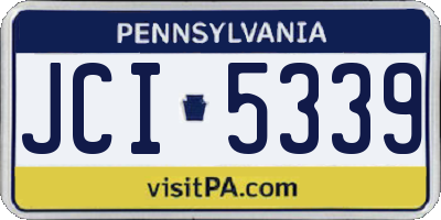 PA license plate JCI5339