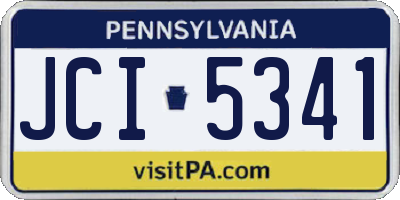 PA license plate JCI5341