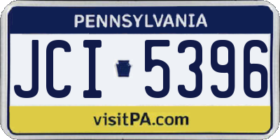 PA license plate JCI5396