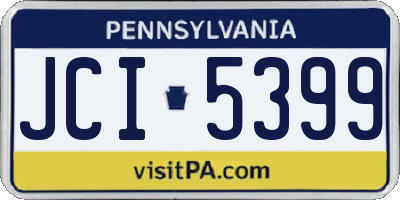 PA license plate JCI5399
