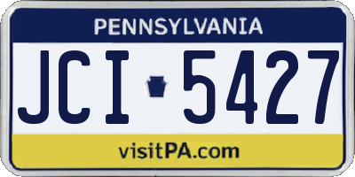 PA license plate JCI5427