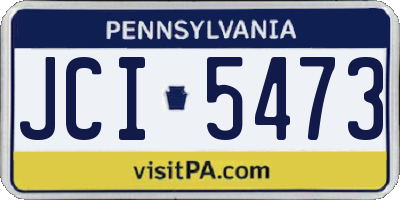 PA license plate JCI5473