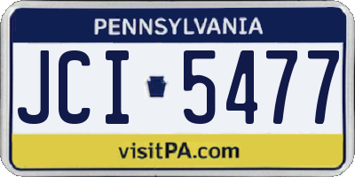 PA license plate JCI5477