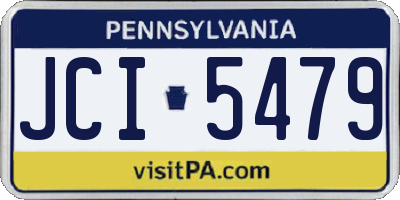 PA license plate JCI5479