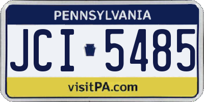PA license plate JCI5485
