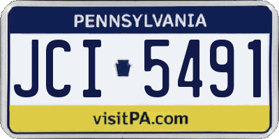PA license plate JCI5491