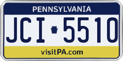 PA license plate JCI5510