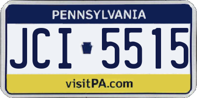 PA license plate JCI5515