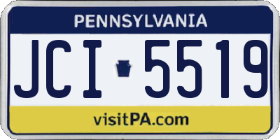 PA license plate JCI5519