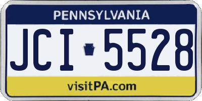 PA license plate JCI5528
