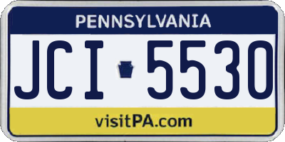 PA license plate JCI5530