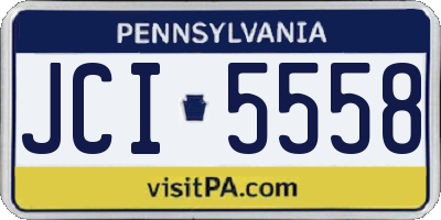 PA license plate JCI5558