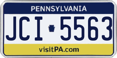 PA license plate JCI5563