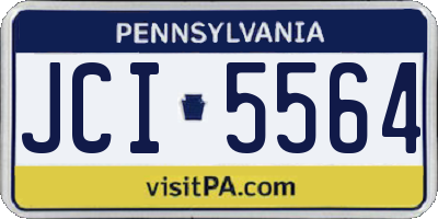 PA license plate JCI5564