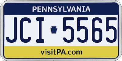 PA license plate JCI5565