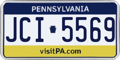 PA license plate JCI5569