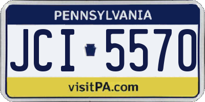 PA license plate JCI5570