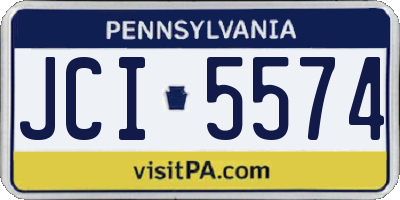 PA license plate JCI5574