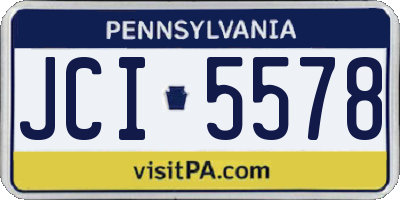 PA license plate JCI5578