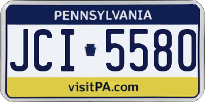PA license plate JCI5580