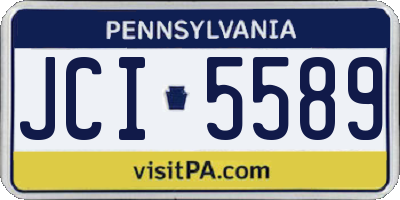 PA license plate JCI5589