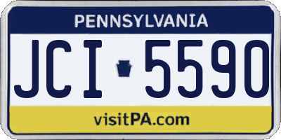 PA license plate JCI5590