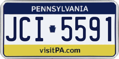 PA license plate JCI5591