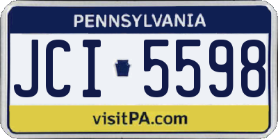 PA license plate JCI5598