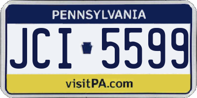 PA license plate JCI5599