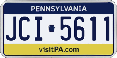 PA license plate JCI5611
