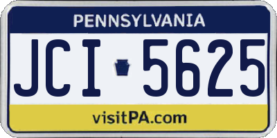 PA license plate JCI5625