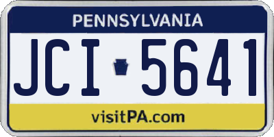 PA license plate JCI5641