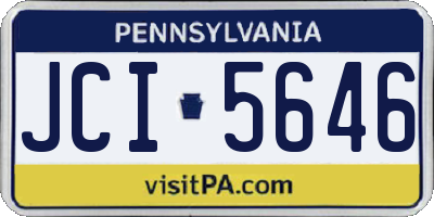 PA license plate JCI5646