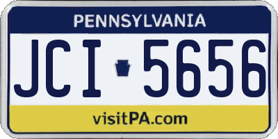 PA license plate JCI5656