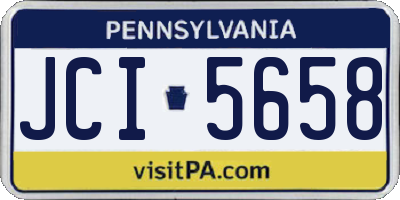 PA license plate JCI5658