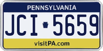 PA license plate JCI5659