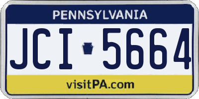 PA license plate JCI5664