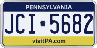 PA license plate JCI5682