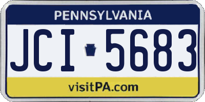PA license plate JCI5683