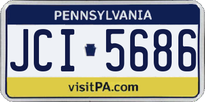 PA license plate JCI5686