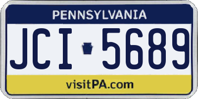 PA license plate JCI5689