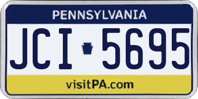 PA license plate JCI5695
