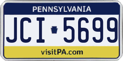 PA license plate JCI5699