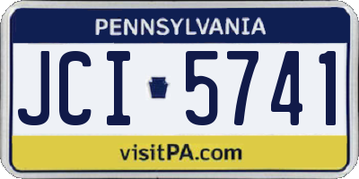 PA license plate JCI5741