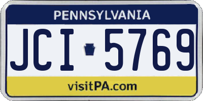 PA license plate JCI5769