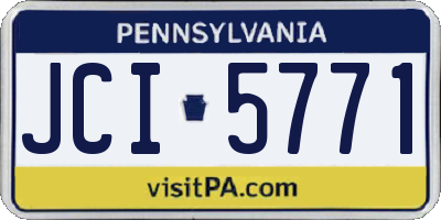 PA license plate JCI5771